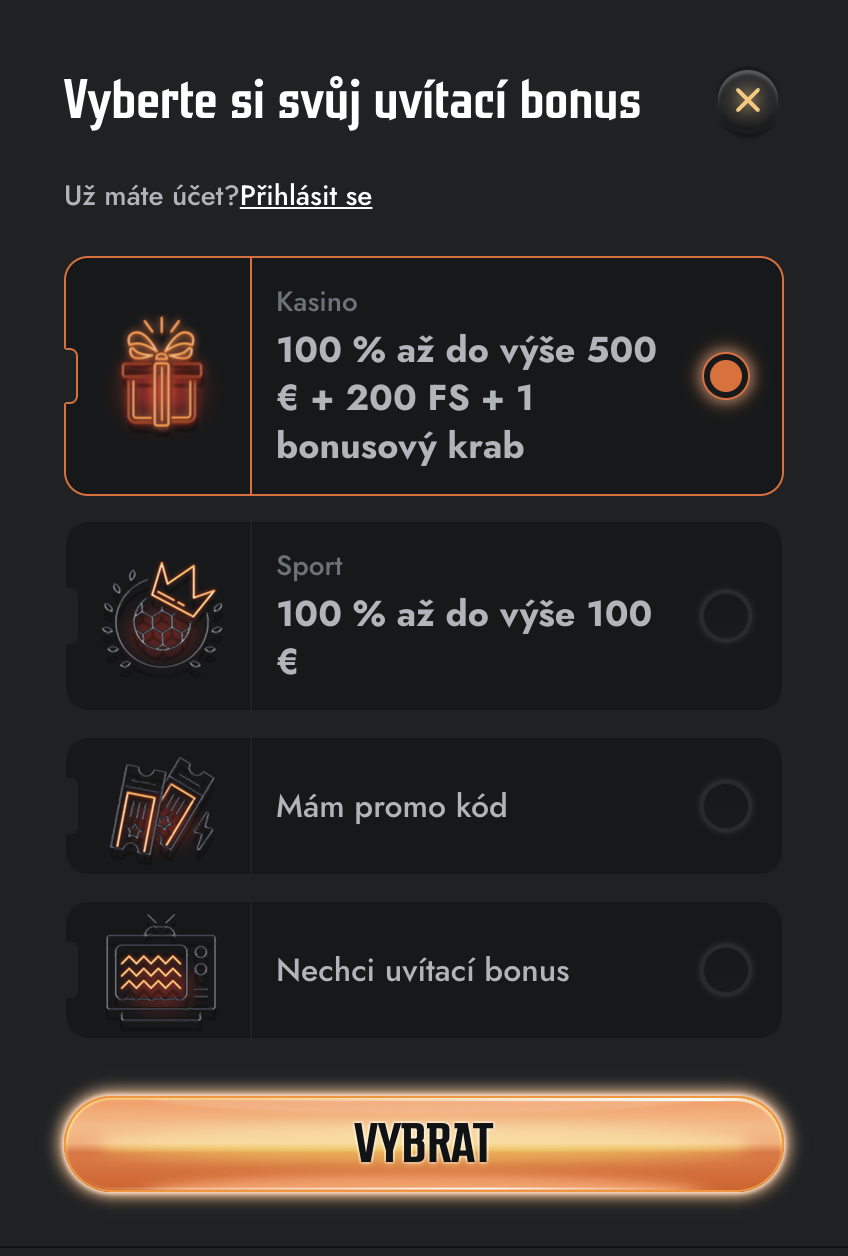 Registrace nového člena